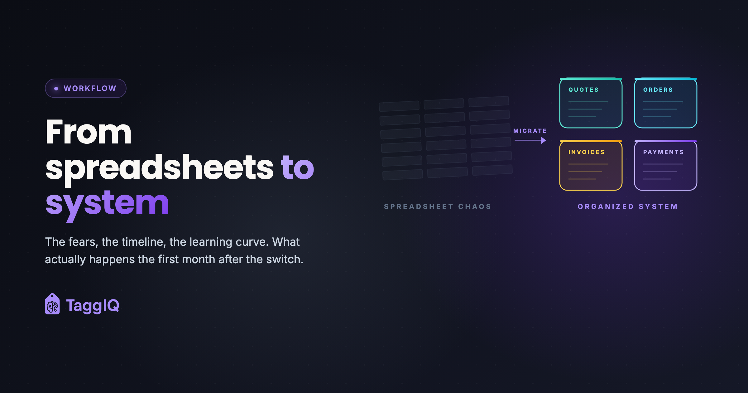 From Spreadsheets to a System: What the Switch Really Involves
